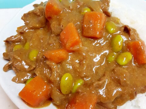 枝豆入り！(^^)さっぱり夏のヨーグルトカレー♪